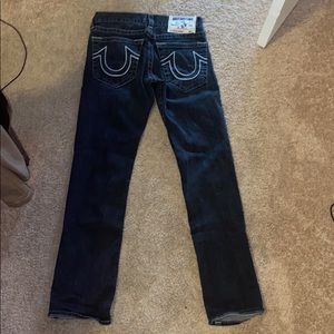 Black straight cut True religion jeans